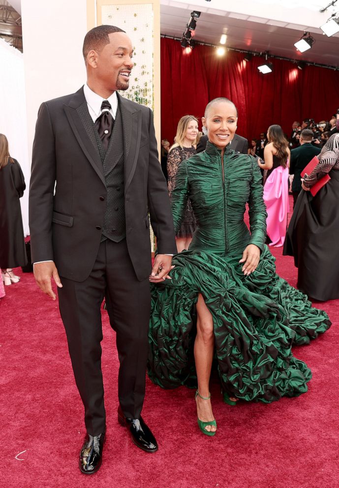 PHOTO: Will Smith and Jada Pinkett Smith attend the 94th Annual Academy Awards at Hollywood and Highland on March 27, 2022 in Hollywood, Calif.