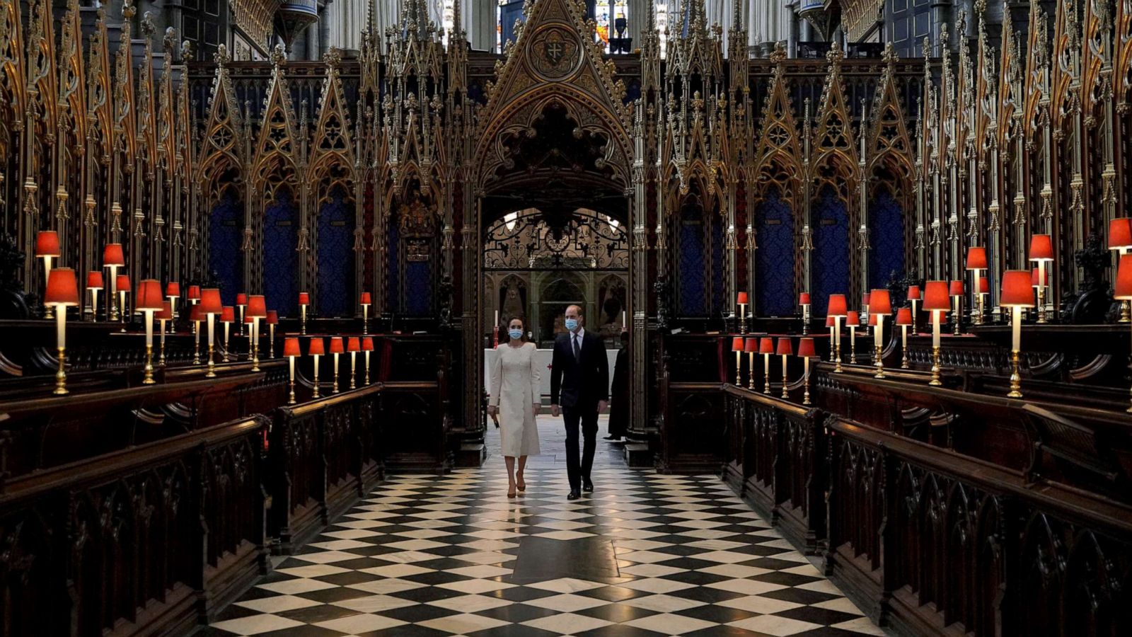 PHOTO: Britain's Kate, Duchess of Cambridge and Prince William and arrive for a visit to the vaccination center at Westminster Abbey, London, March 23, 2021.