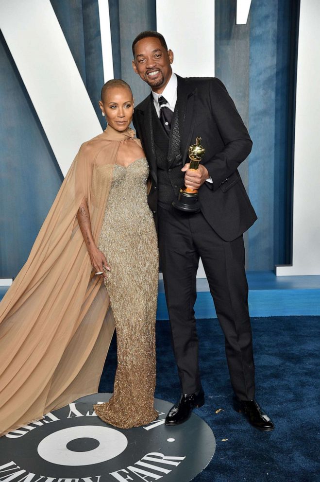 PHOTO: Will Smith and Jada Pinkett Smith attend the 2022 Vanity Fair Oscar Party hosted by Radhika Jones at Wallis Annenberg Center for the Performing Arts, on March 27, 2022, in Beverly Hills, Calif.