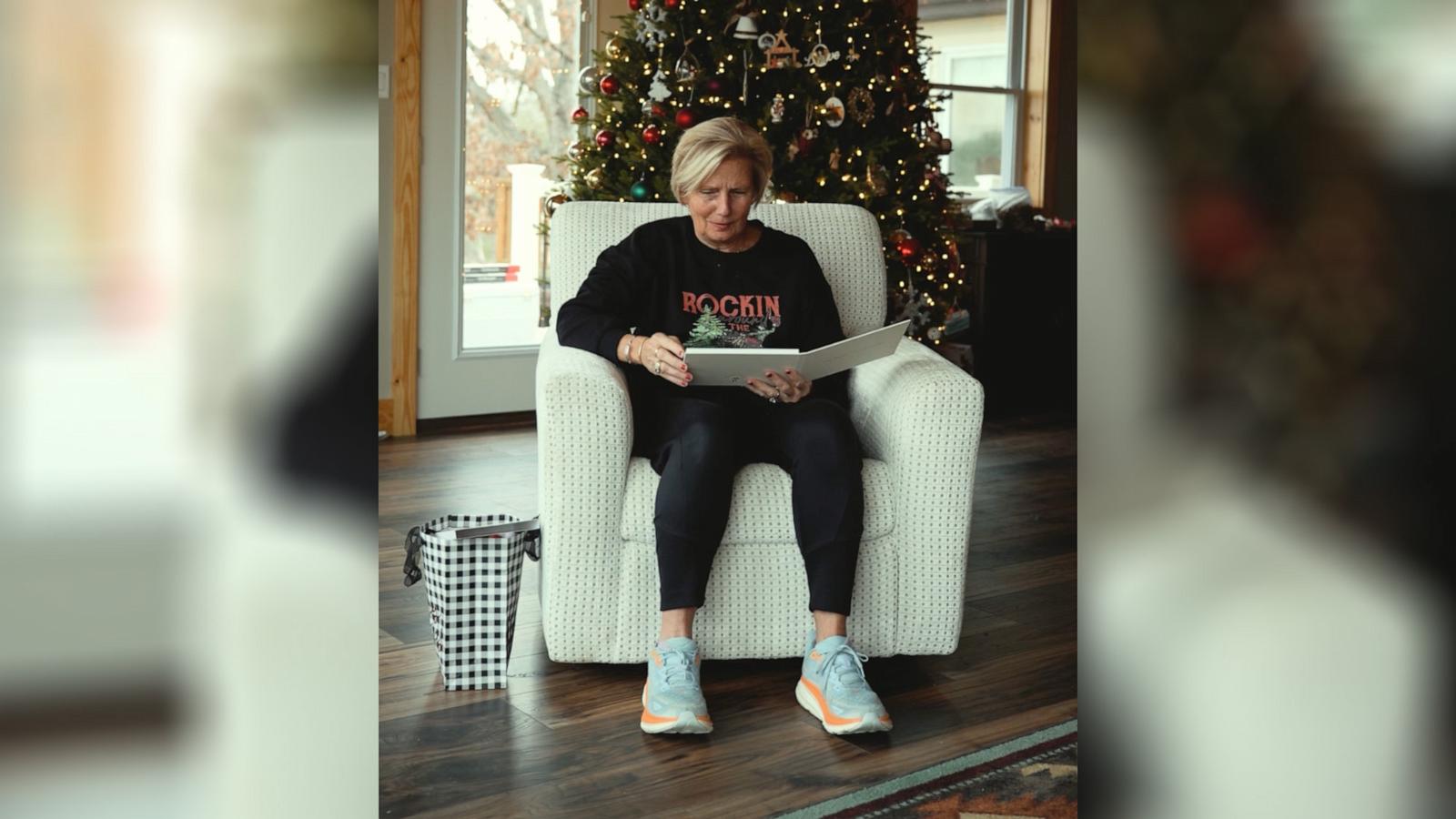 PHOTO: For Christmas, Phillip Willett gave his mom Trish Willett a special video book, featuring an AI-generated re-creation of the voice of her late husband and his late father John Willett.