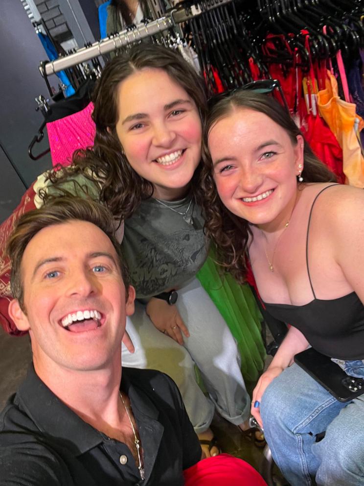 PHOTO: Will Ganss snaps a selfie with two fellow Taylor Swift fans at the Eras Tour in London.