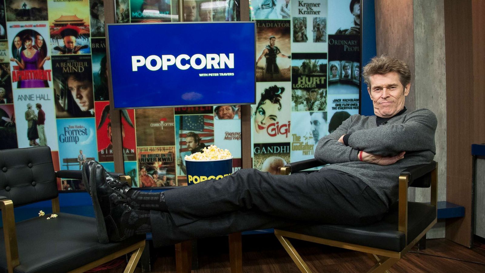 PHOTO: Willem Dafoe appears on "Popcorn with Peter Travers" at ABC News studios, Dec. 9, 2020, in New York City.