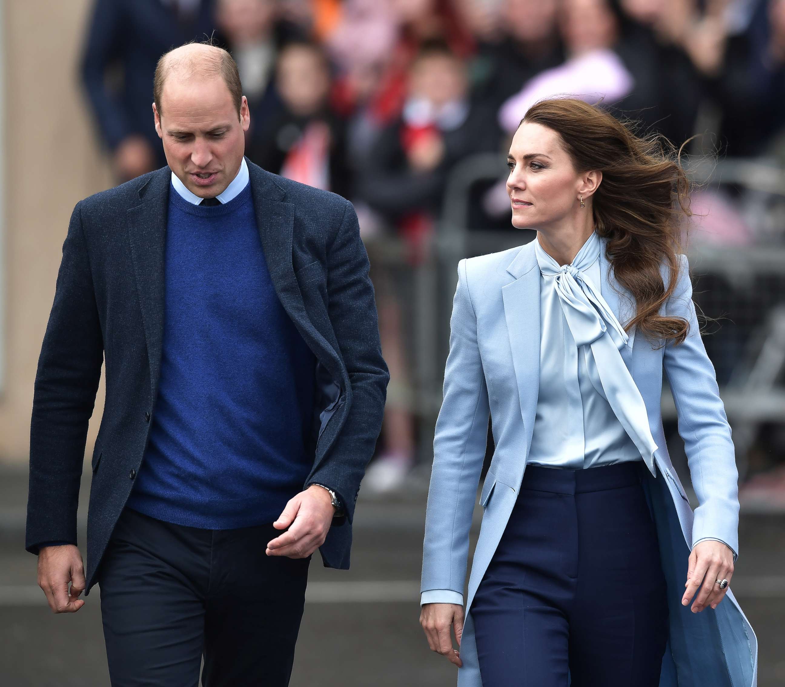 PHOTO:Prince William, Prince of Wales and Catherine, Princess of Wales during their visit to Carrickfergus on Oct. 6, 2022, in Carrickfergus, Northern Ireland.