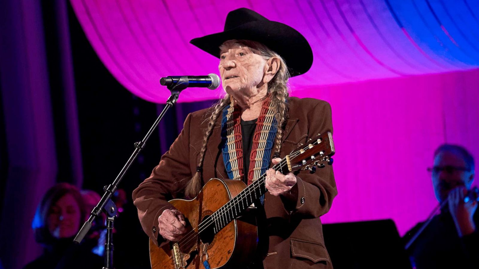 PHOTO: Willie Nelson performs onstage during the 53rd annual CMA Awards at the Bridgestone Arena, Nov. 13, 2019, in Nashville, Tennessee.