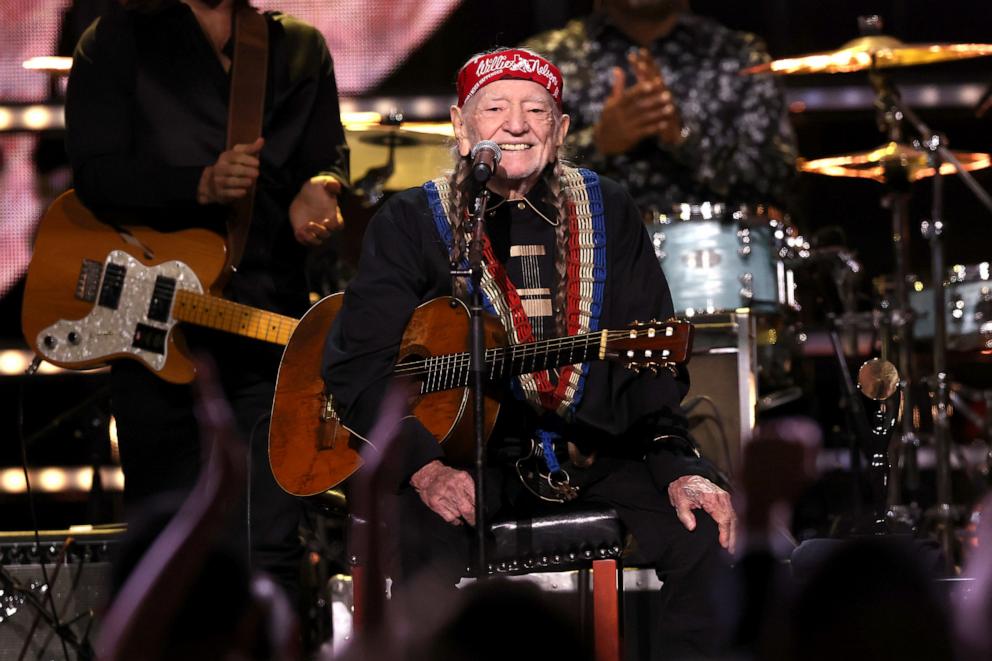 PHOTO: In this Nov. 3, 2023, file photo, Willie Nelson performs onstage during the 38th Annual Rock & Roll Hall Of Fame Induction Ceremony at Barclays Center in New York.