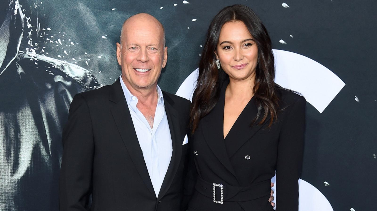 PHOTO: In this Jan. 25, 2019 file photo Bruce Willis and Emma Heming attend the "Glass" New York Premiere at SVA Theater in New York City.