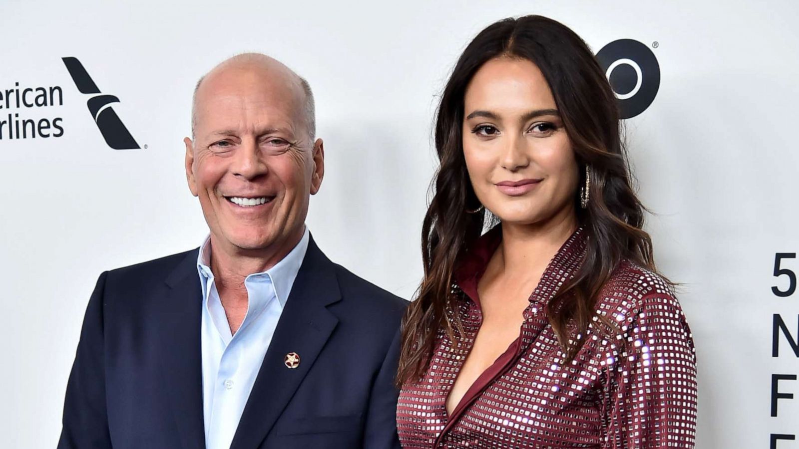 PHOTO: Bruce Willis and wife Emma Heming Willis attend the "Motherless Brooklyn" Arrivals during the 57th New York Film Festival, Oct. 11, 2019 in New York City.