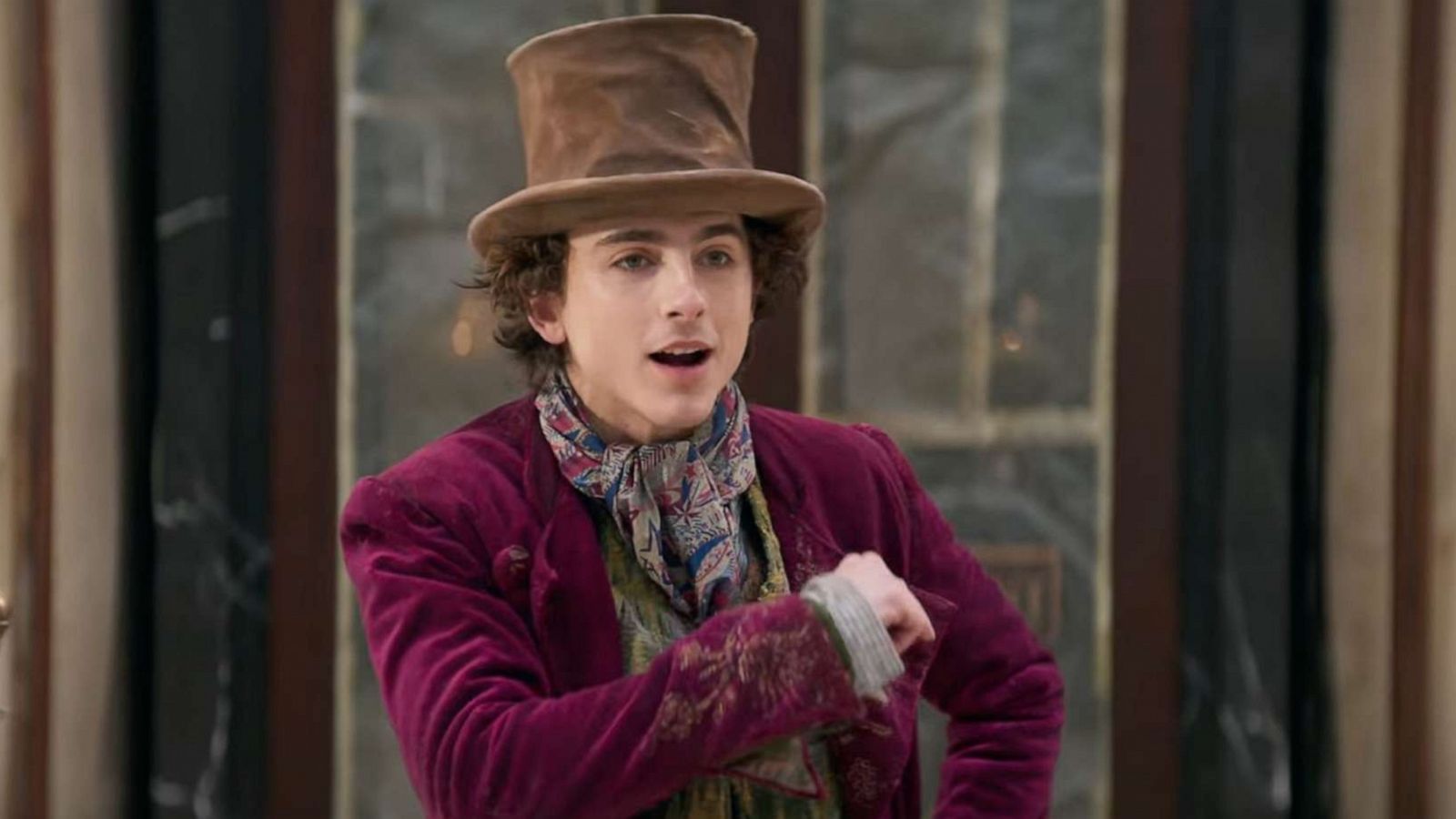 PHOTO: Timothee Chalamet as Willy Wonka in this new "Wonka" movie trailer.