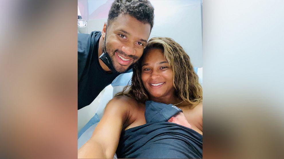 PHOTO: Russell Wilson posted a photo with Ciara and their newborn son Win, July 23, 2020.