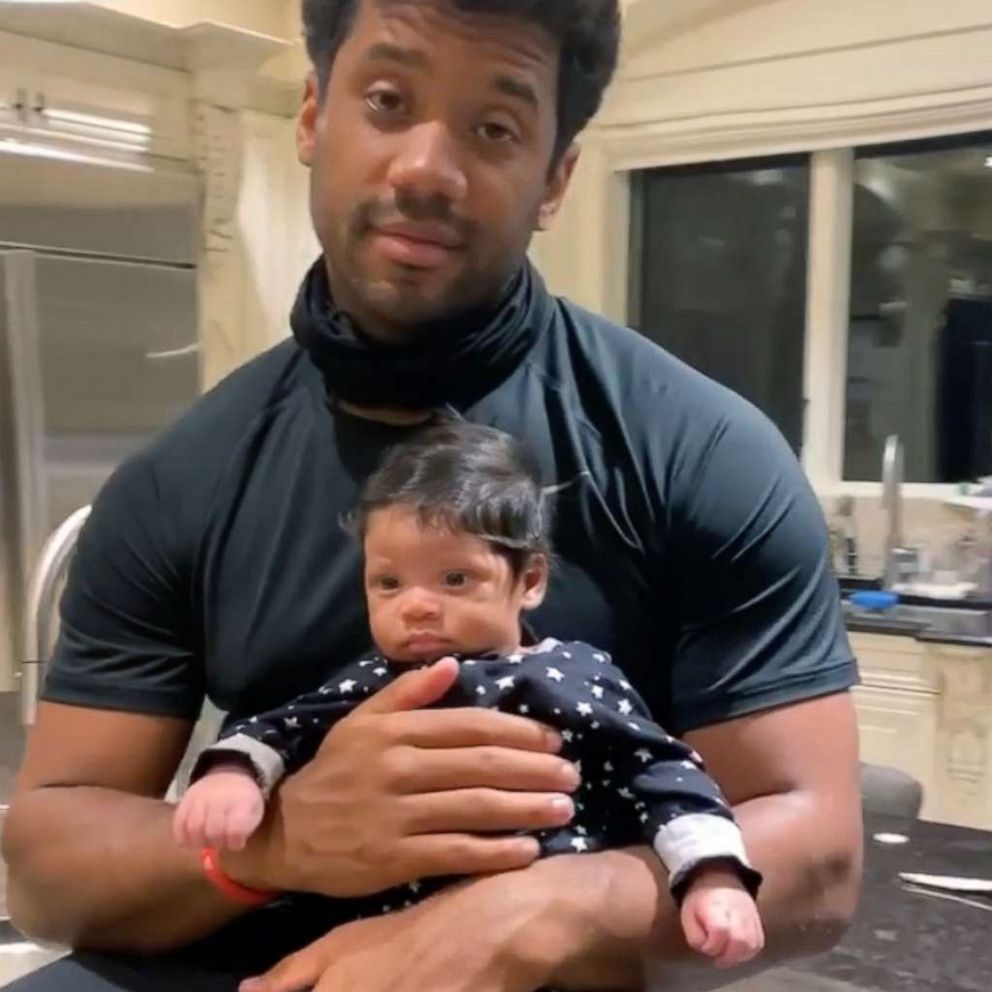 VIDEO: Russell Wilson posts adorable video of his 1-month-old, Win