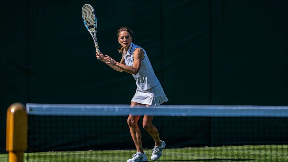 PHOTO: The Princess of Wales appears in a film with Roger Federer to celebrate Wimbledon’s Ball Boys and Girls, Wimbledon, London, June 8, 2023.