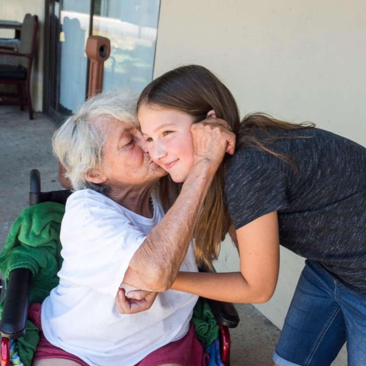 PHOTO: Ruby Kate Chitsey, 11, spends a lot of her time visiting nursing homes with her mother, Amanda Chitsey, who is a nurse practitioner.