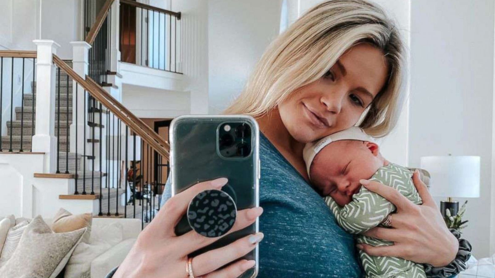 PHOTO: In this photo posted to her Instagram account, Witney Carson poses with her newborn son.