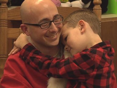 VIDEO: Aaron Williams, 6, had been told his dad, Senior Airman Nicholas Williams, would not be home for Christmas.