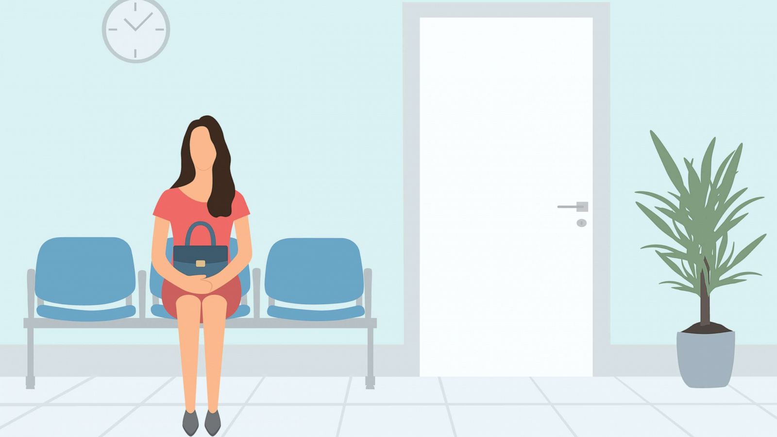 PHOTO: Illustration of a woman waiting in a doctor's office.