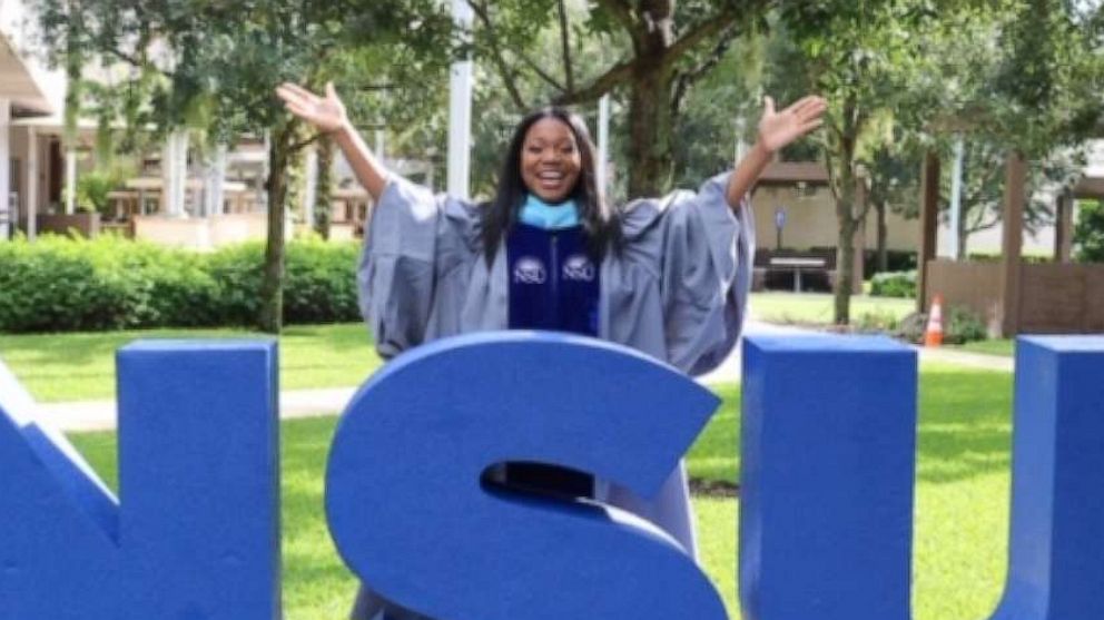 PHOTO: Yolanda Perkins, 39, received a PhD at at Nova Southeastern University in Florida.