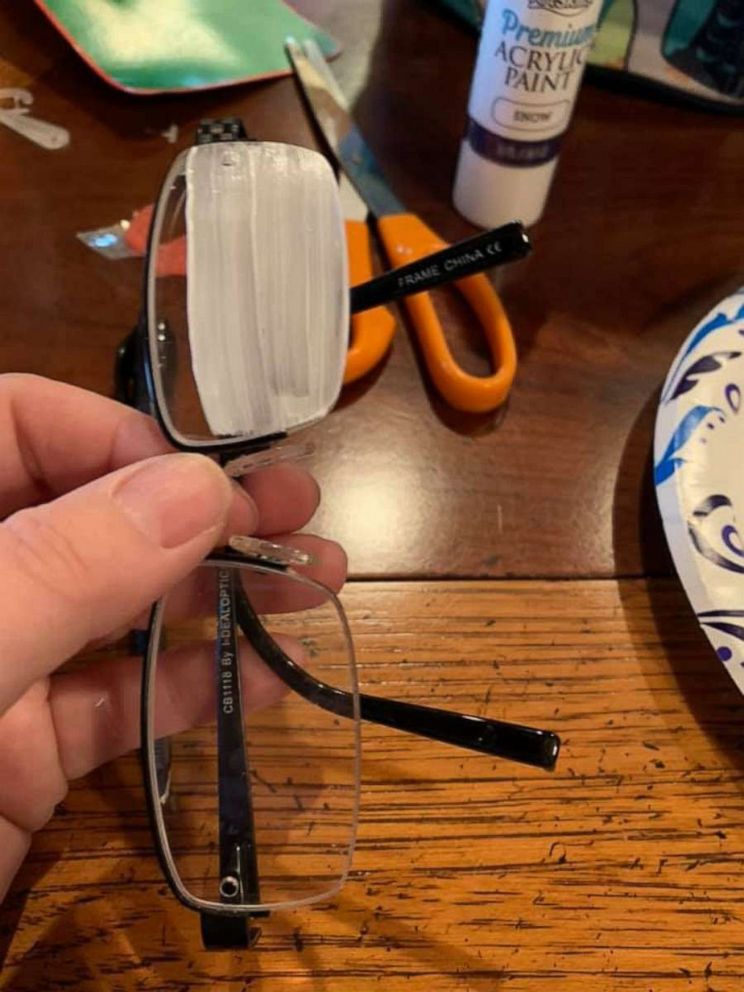 PHOTO: On Dec. 13, Christy Hester of Twin Lake, Michigan, shared a post on Facebook showing the ornament she created from her late husband Richard Hester's glasses. Richard died Jan. 5, 2020.
