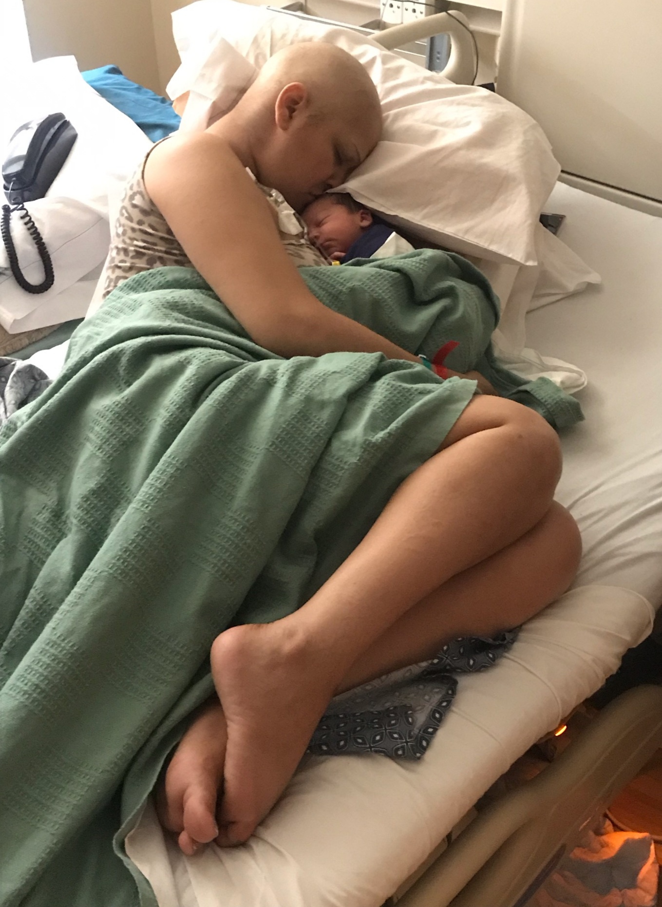 PHOTO: Jade Devis of Rancho Cucamonga, California, welcomed a son, Bradley, after two months of chemotherapy to fight Stage 2 triple negative breast cancer--one of the rarest forms of breast cancer.