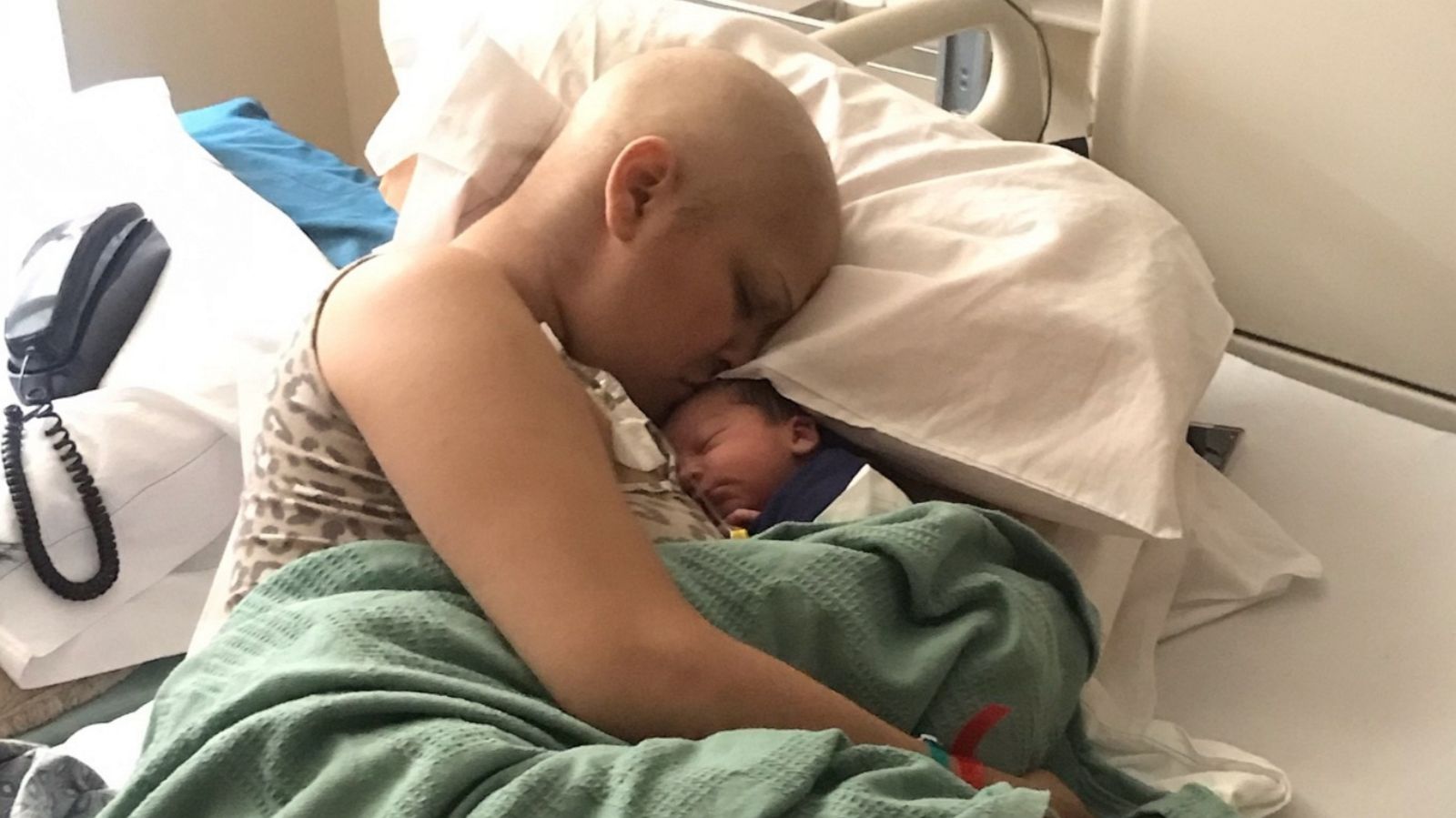 PHOTO: Jade Devis of Rancho Cucamonga, California, welcomed a son, Bradley, after two months of chemotherapy to fight Stage 2 triple negative breast cancer--one of the rarest forms of breast cancer.