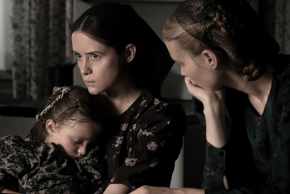 PHOTO: This image released by United Artists shows Emily Mitchell, from left, Claire Foy and Rooney Mara in a scene from "Women Talking."