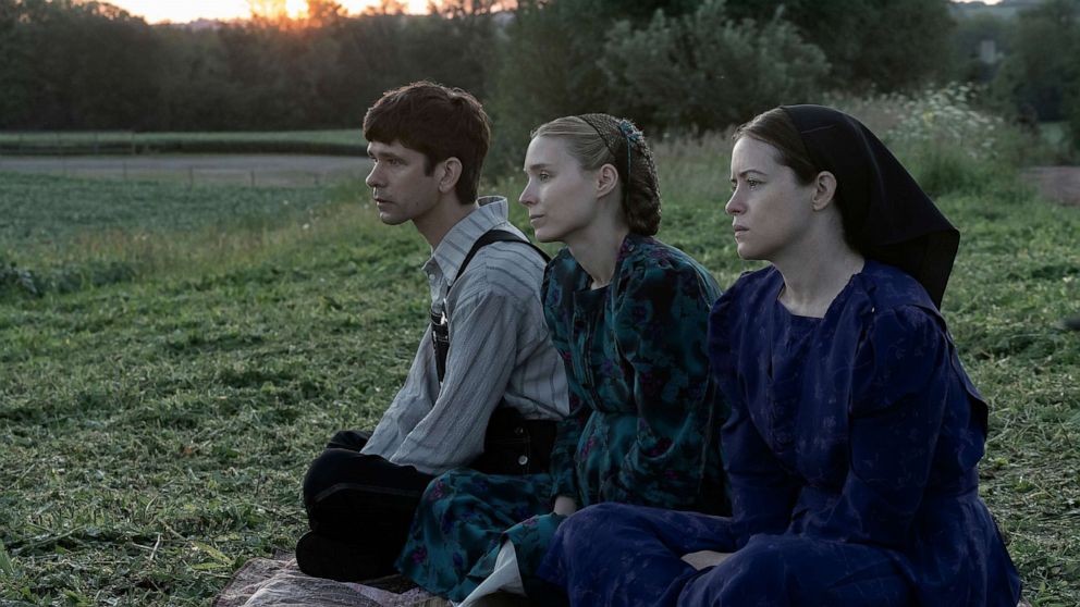 PHOTO: Ben Whishaw, Rooney Mara and Claire Foy in a scene from "Women Talking."