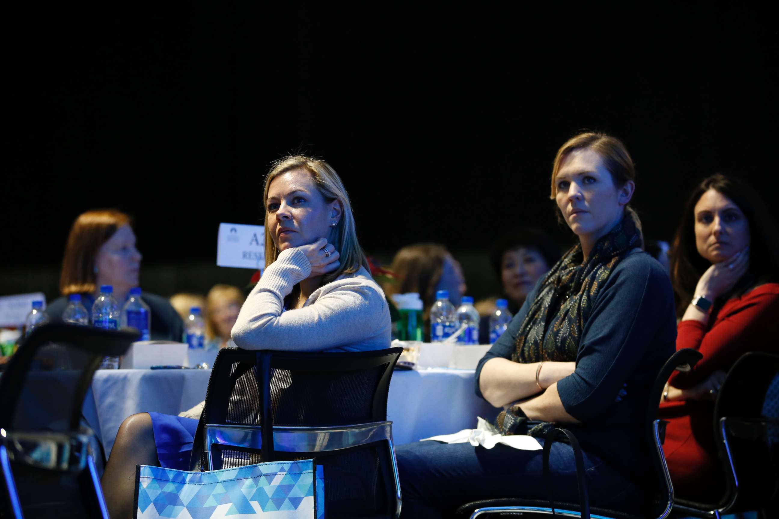 PHOTO: Audience reacts during 2018 Massachusetts Conference for Women at Boston Convention Center, Dec. 6, 2018.