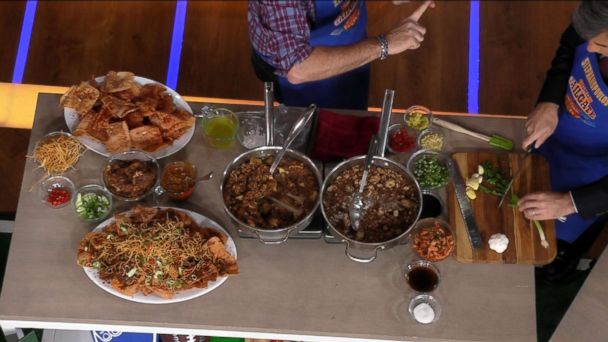 Super Bowl party recipes: Must-try 'Touchdown' nachos with chorizo and  Asian-inspired wonton nachos - Good Morning America