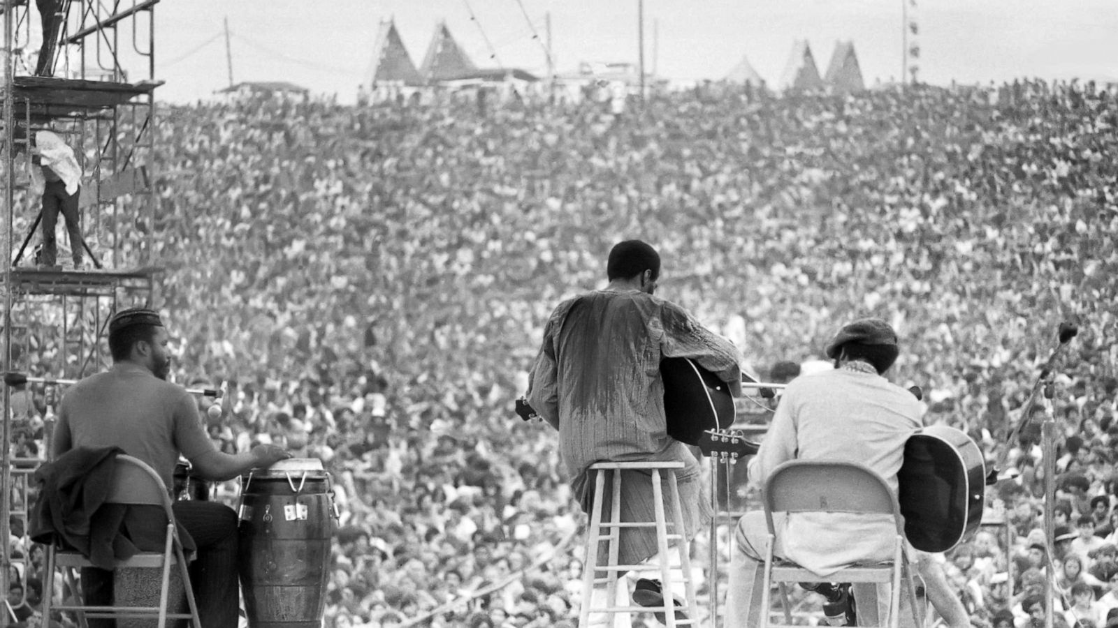 PHOTO: This August, 1969 photo shows Richie Havens as he performs during Woodstock in Bethel, N.Y.