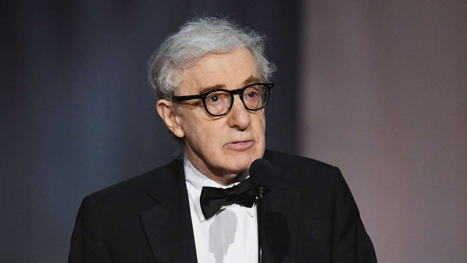 PHOTO: Director-actor Woody Allen speaks onstage during American Film Institute's 45th Life Achievement Award Gala Tribute to Diane Keaton at Dolby Theatre, June 8, 2017, in Hollywood, Calif.