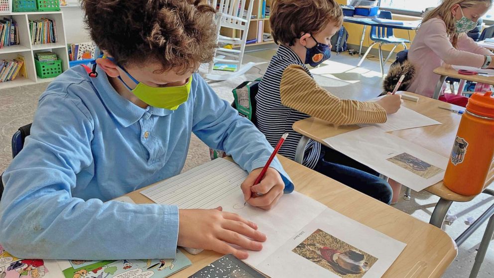 PHOTO: Second graders at St. Michael's Episcopal School in Richmond, Va., created notes and drawings on behalf of dogs and a cat waiting to get adopted at the shelter at Richmond Animal Care and Control.