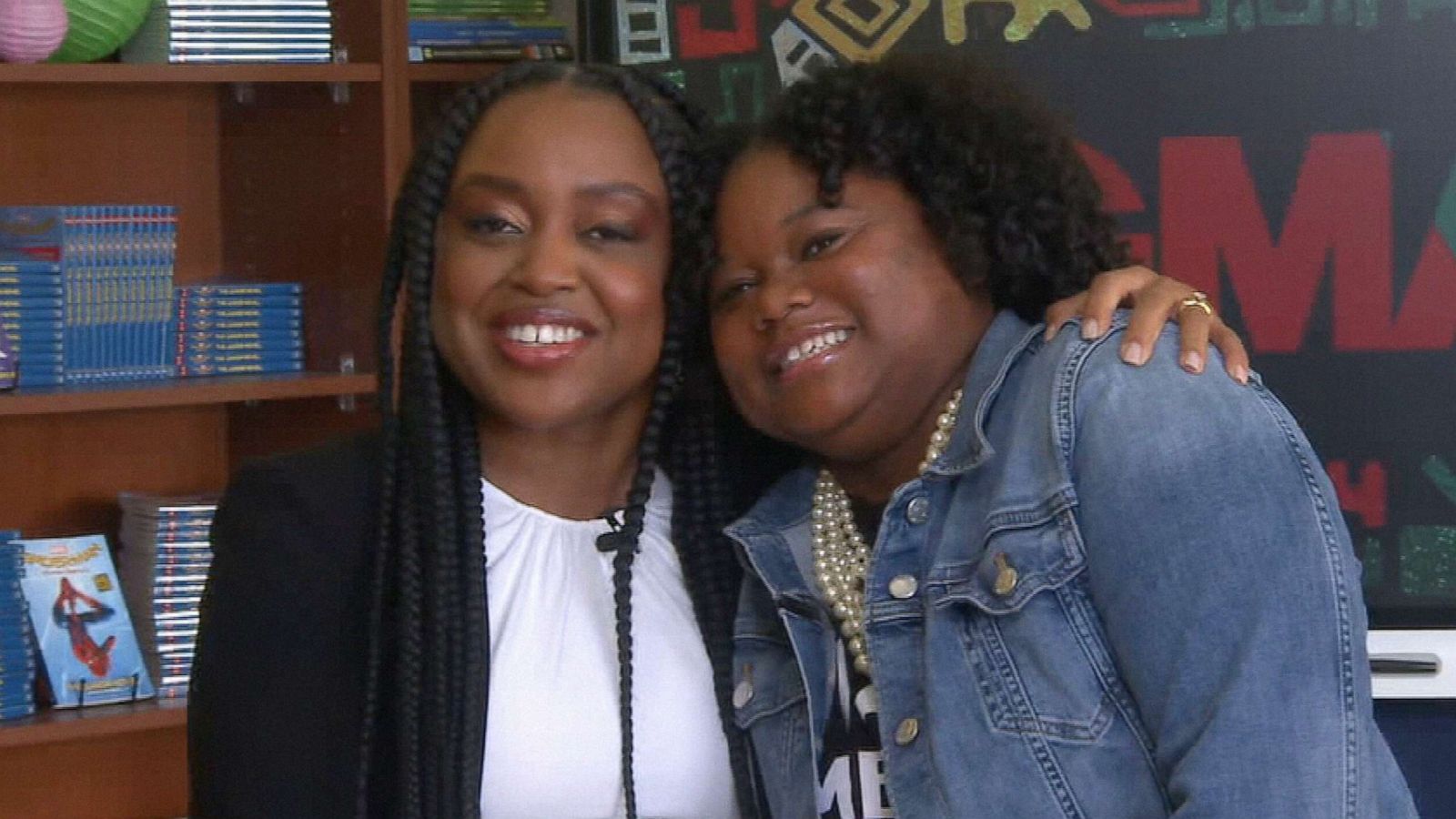 PHOTO: Quinta Brunson helped surprise third-grade teacher Xiomara Robinson on ABC's "Good Morning America" on Feb. 28, 2022.