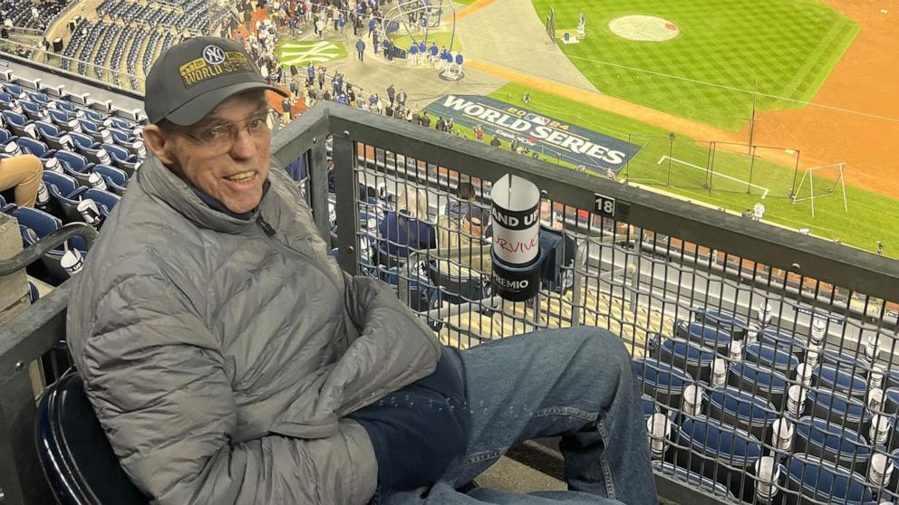 PHOTO: Joe Baal at the World Series game on Tuesday.