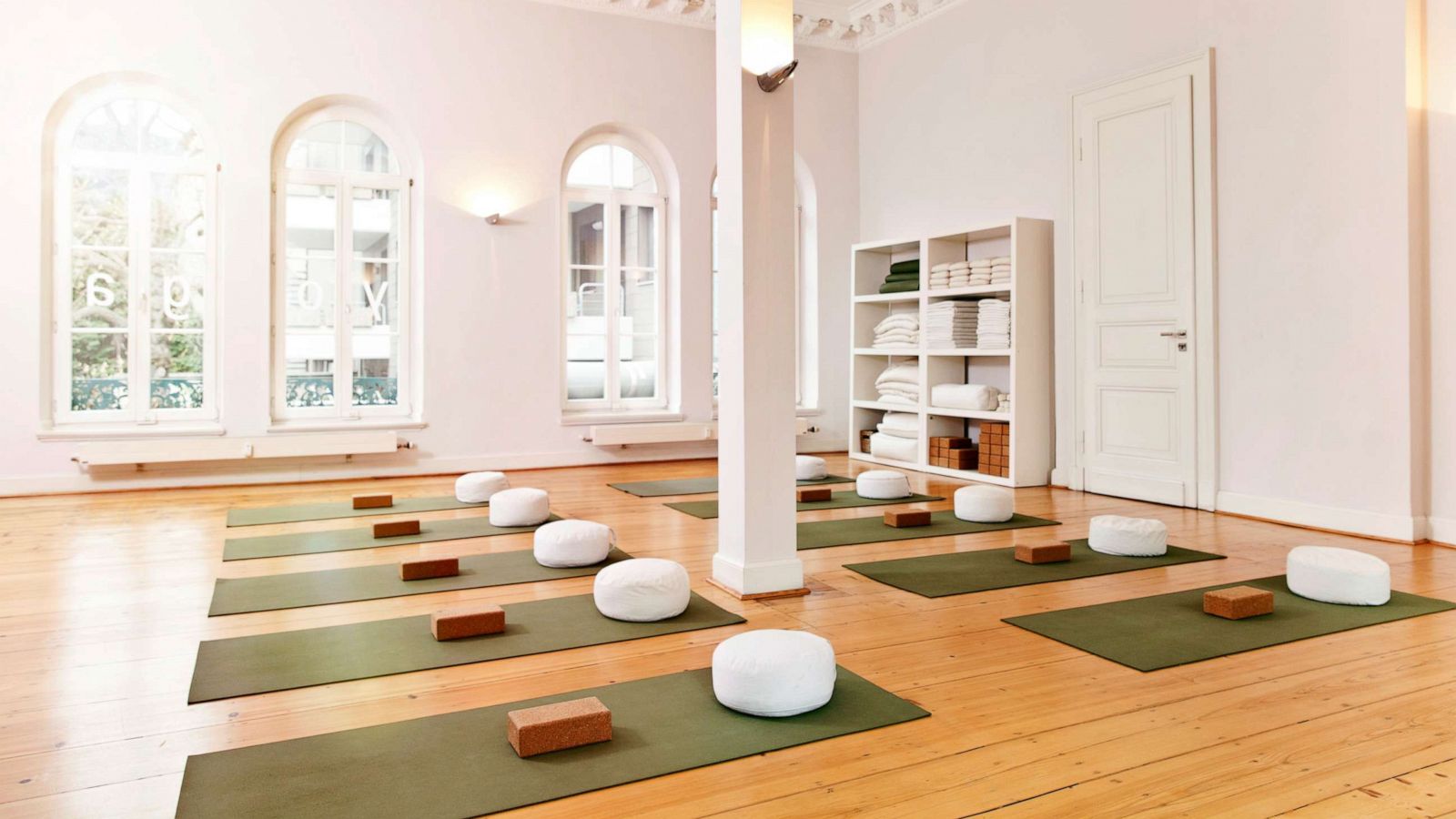 PHOTO: Stock photo of an empty yoga studio.