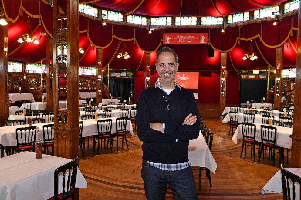 PHOTO: Israeli-British chef and cookbook author Chef Yotam Ottolenghi poses for a photo at the Gropius Mirror Restaurant in Berlin, Feb. 14, 2019. 