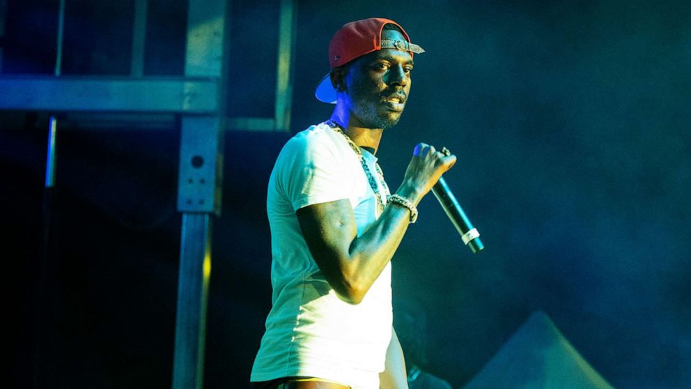 PHOTO: Young Dolph performs at The Parking Lot Concert in Atlanta on Aug. 23, 2020.