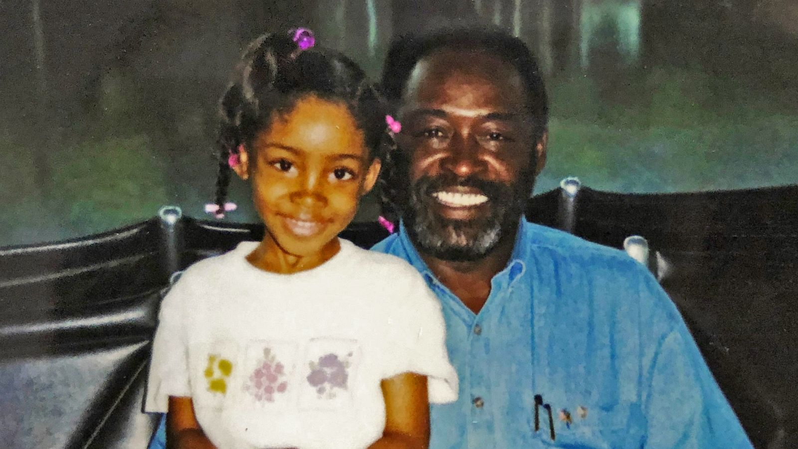 PHOTO: Lauren Miller as a young girl with her late father, Dave Miller, Sr.