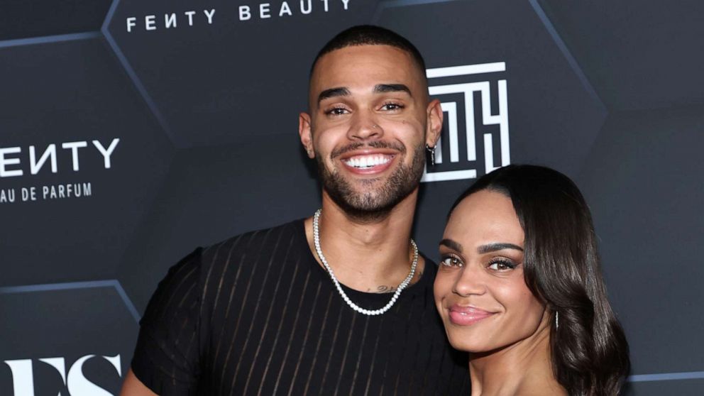 PHOTO: Nayte Olukoya, left, and Michelle Young attend an event at Fenty Beauty And Fenty Skinat Goya Studios on Feb. 11, 2022 in Los Angeles.