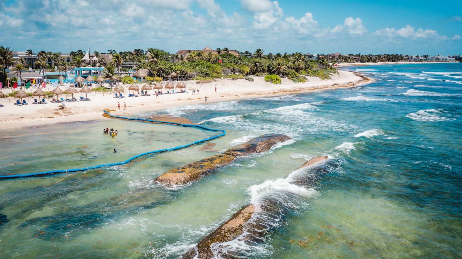 PHOTO: Aerial view of the Coba beach in Quintana Roo, Mexico.