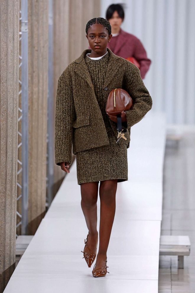 PHOTO: Model Zaya Wade walks the runway during the Miu Miu Womenswear Fall Winter 2023-2024 show as part of Paris Fashion Week on March 7, 2023, in Paris.