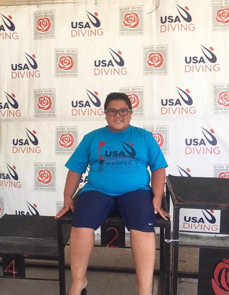 PHOTO: Zeke, who lives in Mesa, Arizona, said he loves diving and has been diving since he was 8 years old.