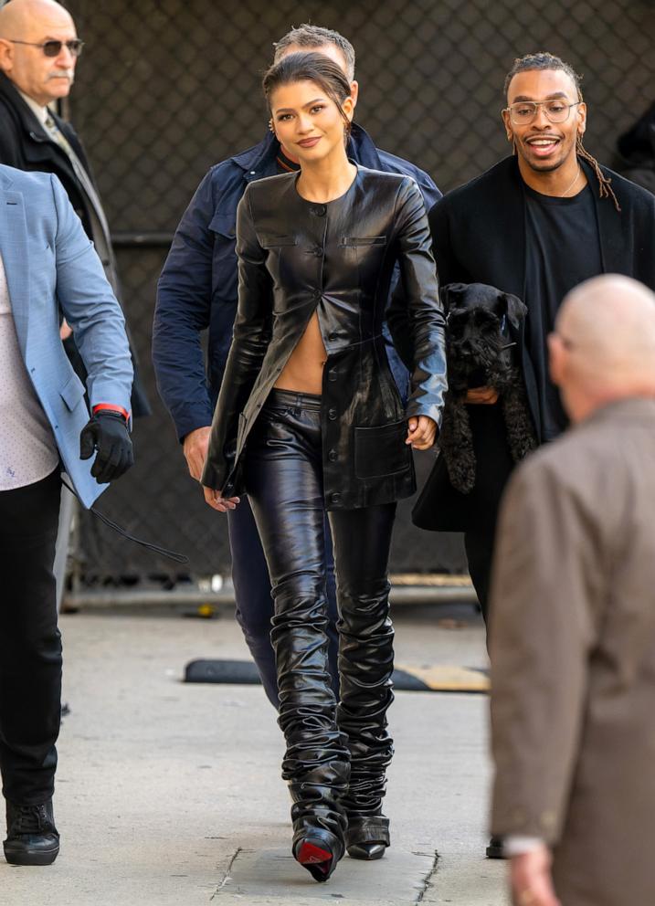 PHOTO: Zendaya is seen arriving at "Jimmy Kimmel Live!" on Feb. 1, 2024, in Los Angeles.