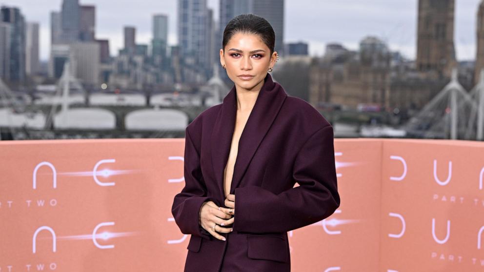 PHOTO: Zendaya attends the London photocall for "Dune: Part Two" presented by Warner Bros Pictures & Legendary at IET London, on Feb. 14, 2024, in London.