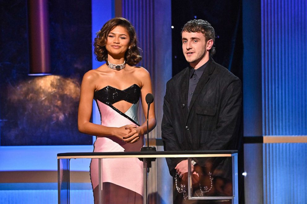 PHOTO: Zendaya and Paul Mescal speak onstage at the 29th Annual Screen Actors Guild Awards held at the Fairmont Century Plaza on Feb. 26, 2023 in Los Angeles.