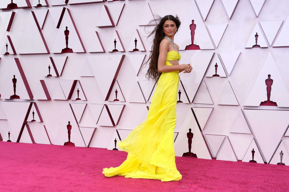 PHOTO: Zendaya arrives to the 93rd Academy Awards, at Union Station, in Los Angeles, April 25, 2021.