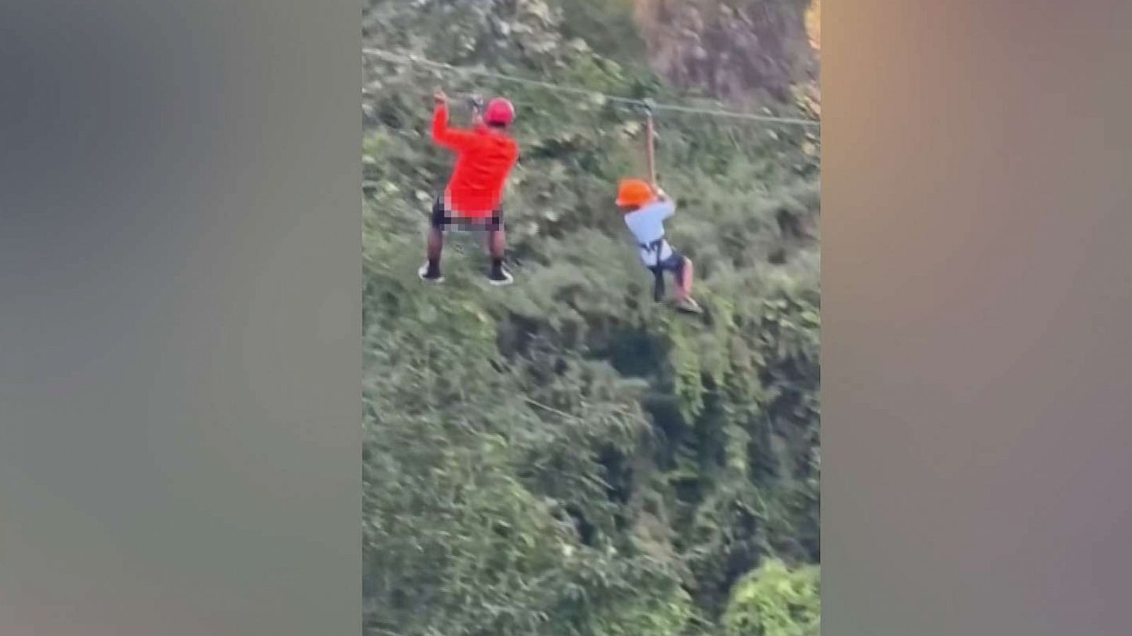 PHOTO: A boy survived a fall from a zipline after his harness broke at an amusement park in Mexico.