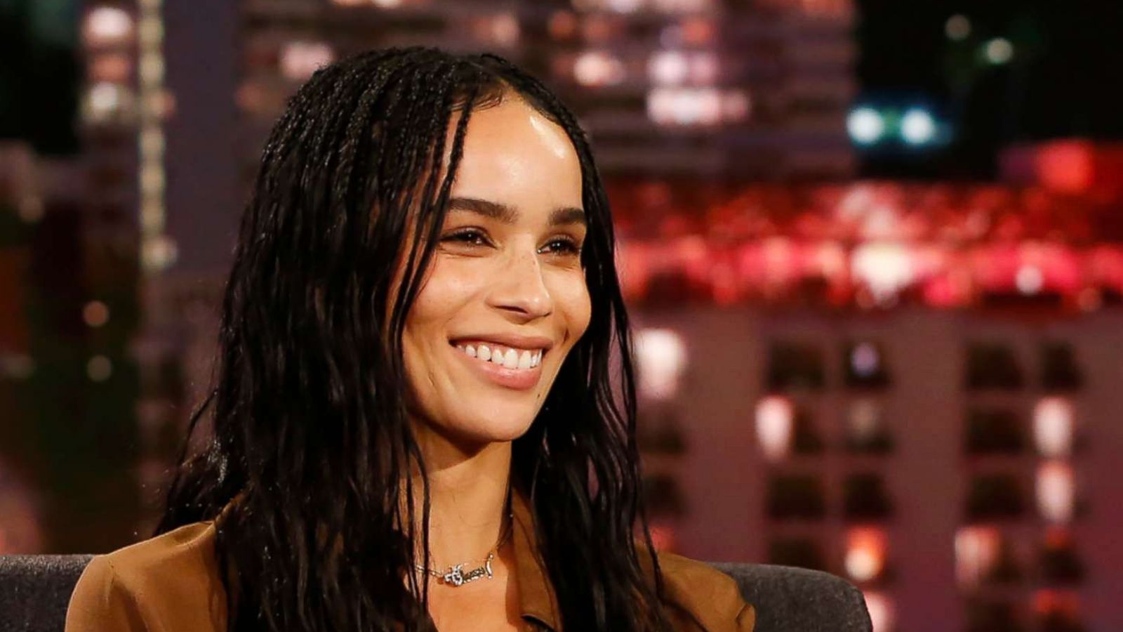 PHOTO: Zoe Kravitz appears as a guest on Jimmy Kimmel Live, Aug. 16, 2018.