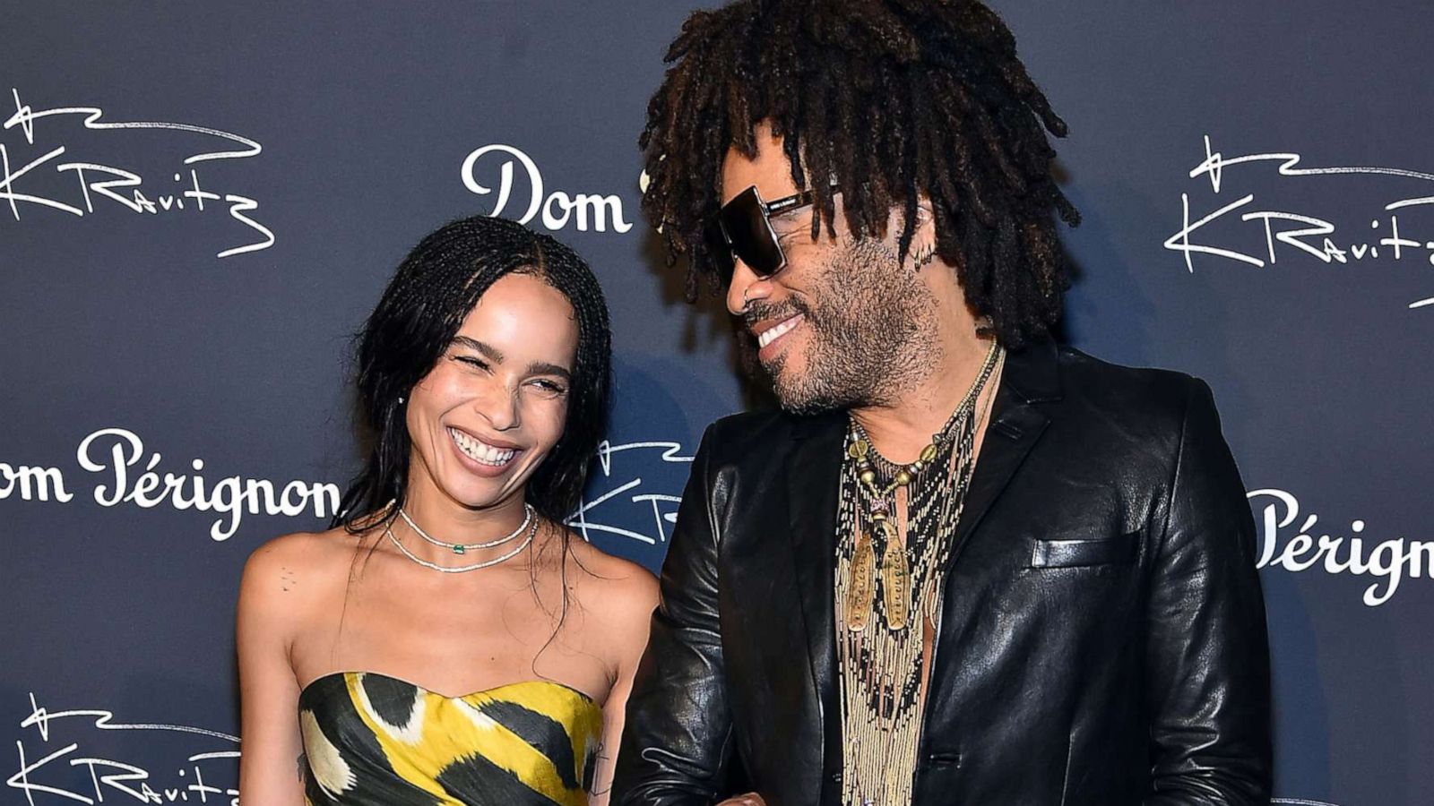 PHOTO: Zoe Kravitz and Lenny Kravitz attend the Dom Perignon & Lenny Kravitz: 'Assemblage' Exhibition at Skylight Modern, Sept. 28, 2018, in New York City.