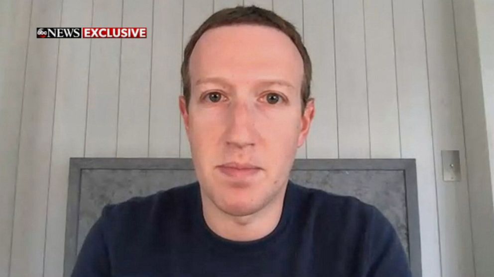 PHOTO: Mark Zuckerberg speaks to "Good Morning America," April 20, 2020.