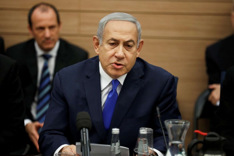 PHOTO: Israeli Prime Minister Benjamin Netanyahu attends the Foreign Affairs and Defense Committee at the Knesset, Israel's Parliament, in Jerusalem, Nov. 19, 2018. 