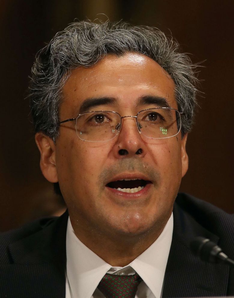 PHOTO: Noel Francisco speaks during his Senate Judiciary Committee confirmation hearing, May 10, 2017 in Washington